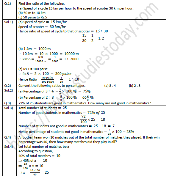 NCERT Solution Class 8 Maths Chapter 8 Comparing Quantities